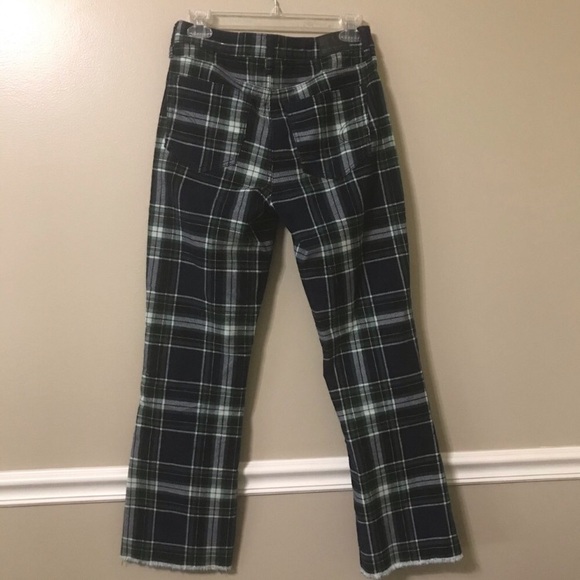American Eagle Plaid Corduroy Flare Pants - Picture 3 of 5